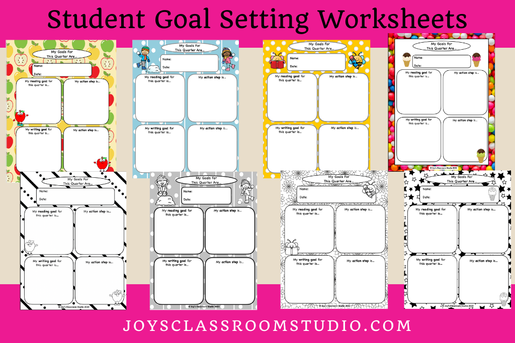 student goal setting worksheet examples