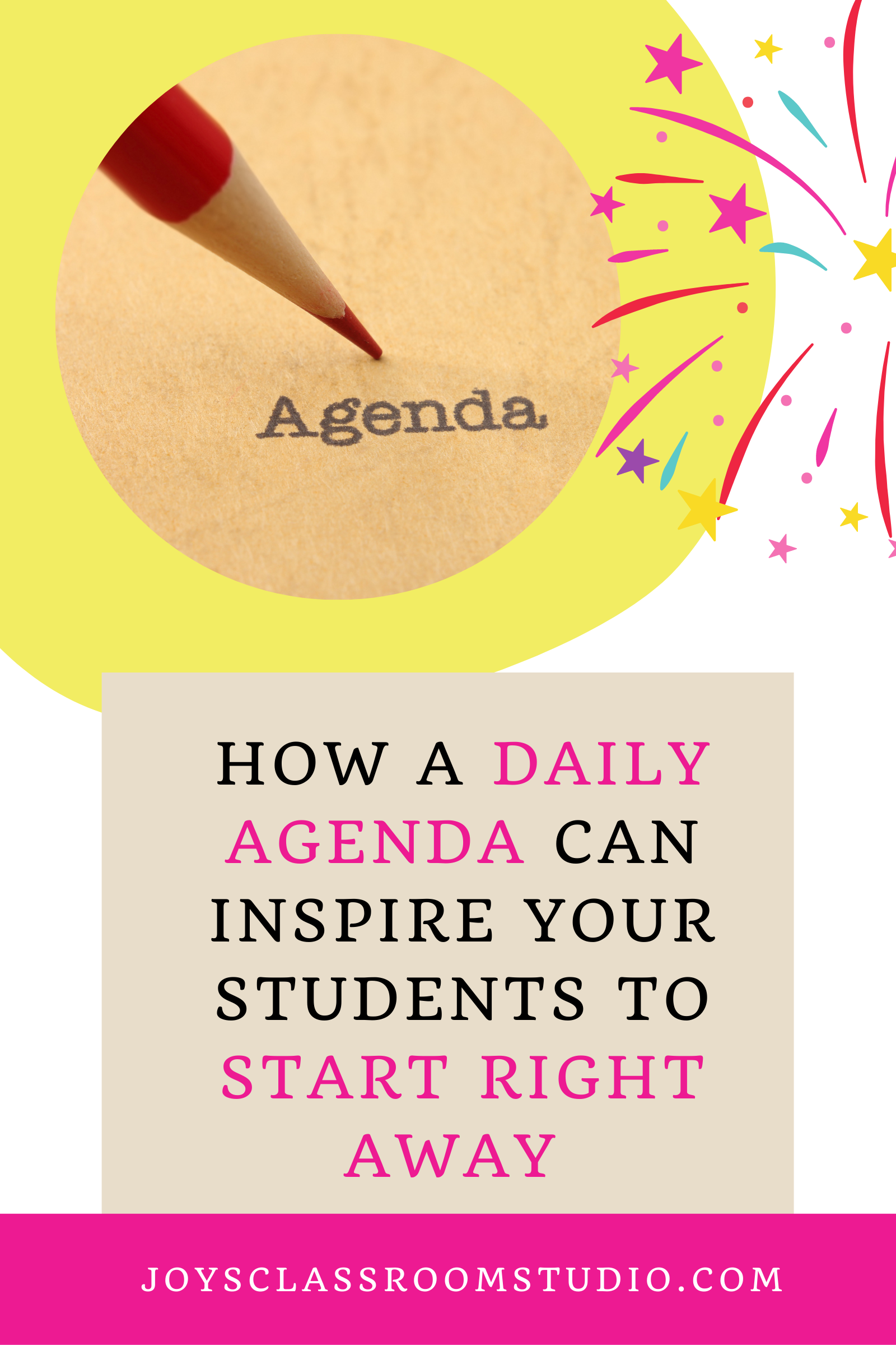 How a Daily Agenda Can Inspire Your Students To Start Right Away