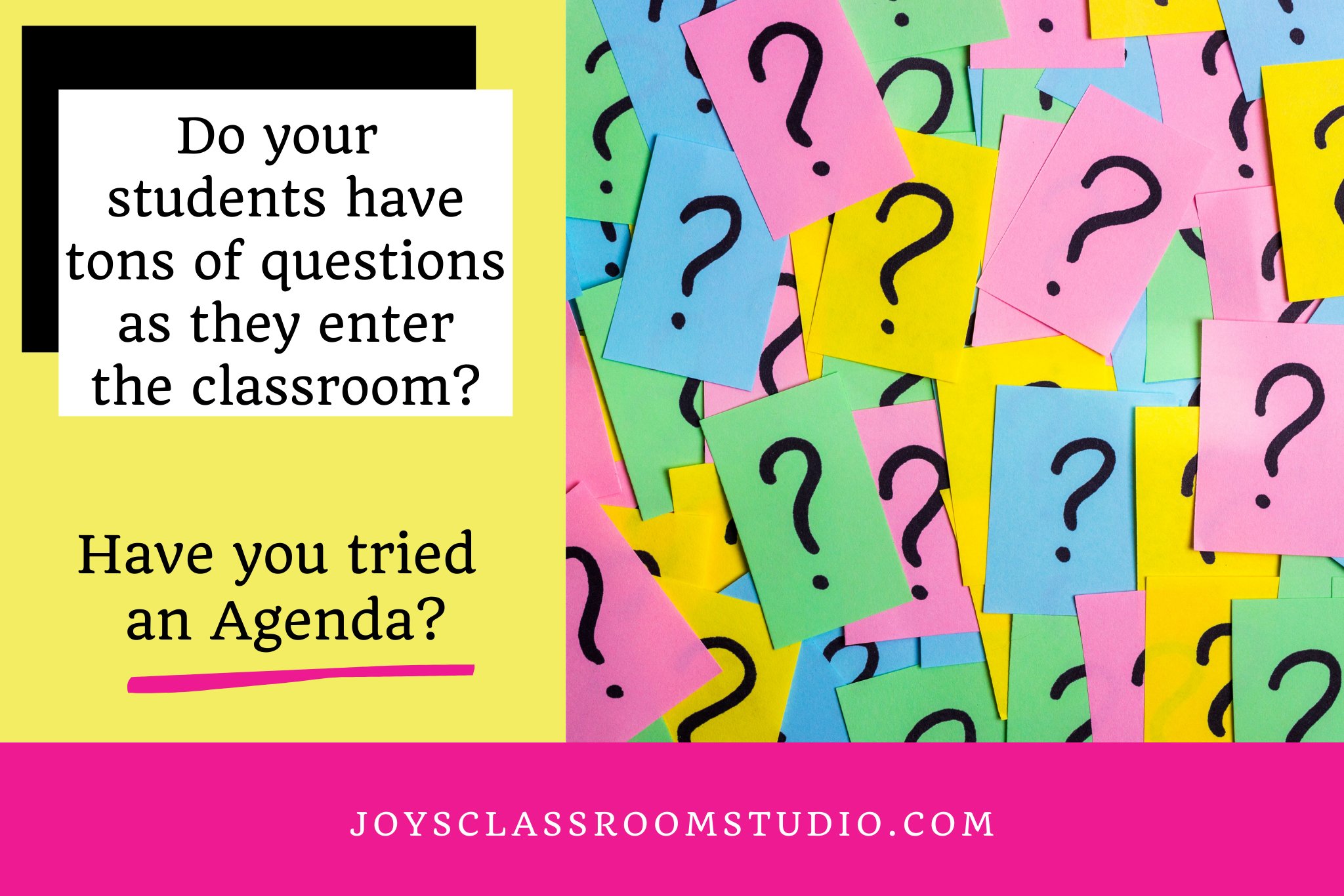 Do your students have tons of questions as they enter the classroom?