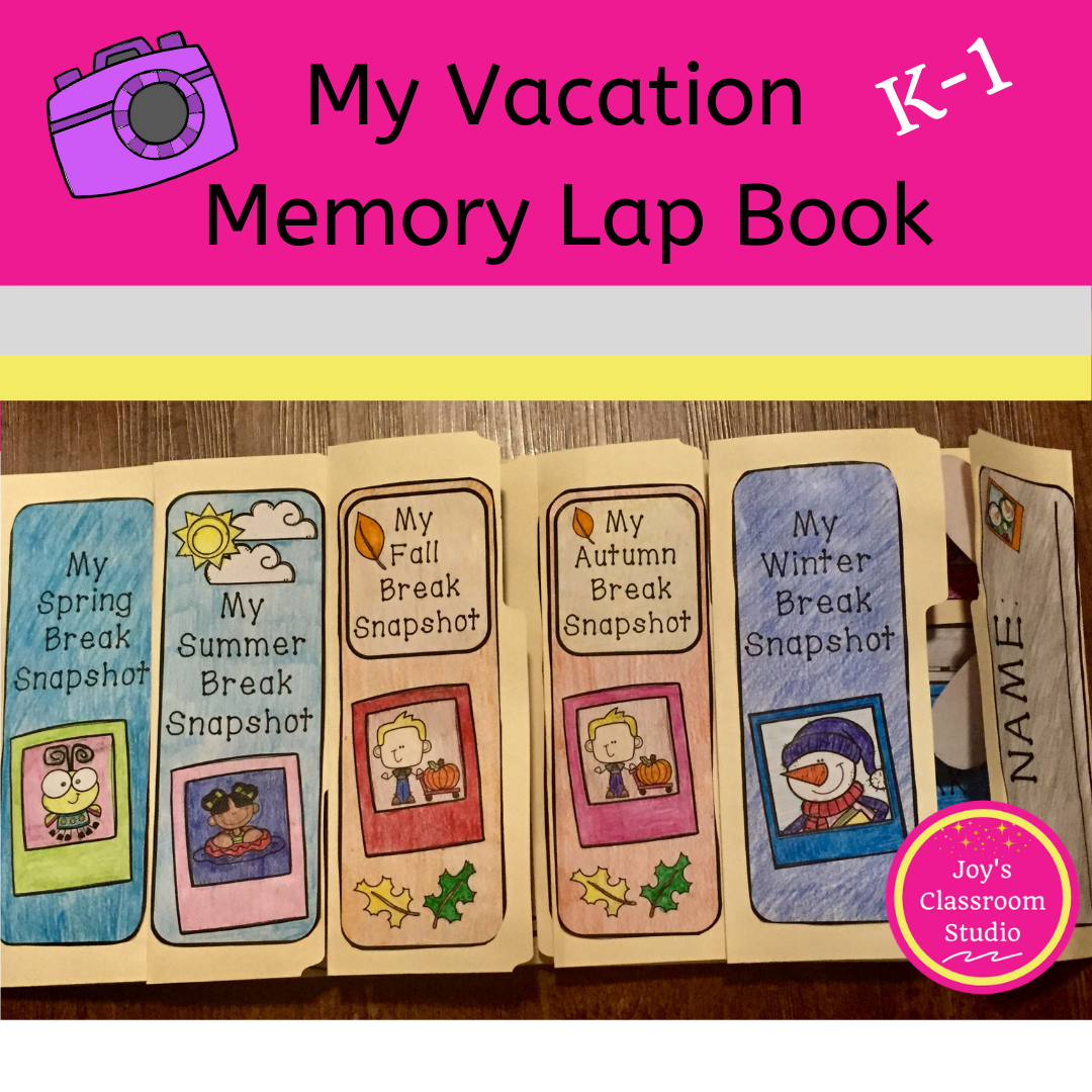 "My Vacation Memory Lab Book K-1" product cover and link to my TPT store