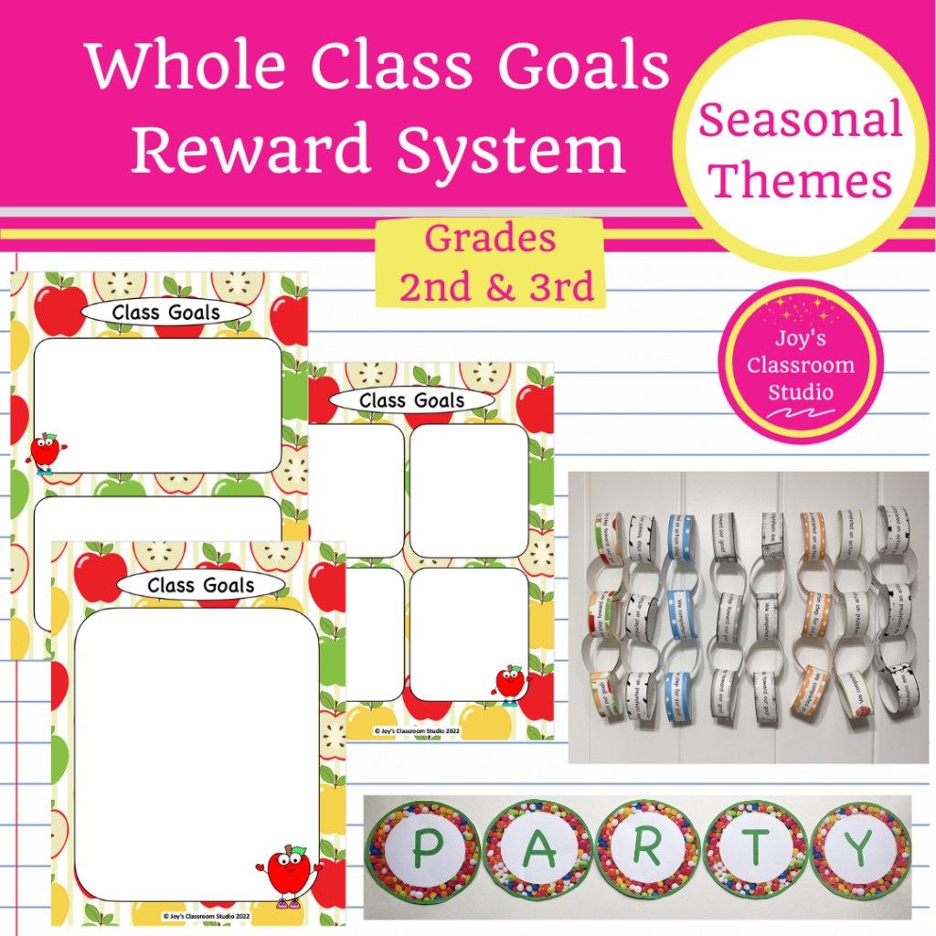 "Whole Class Goals Reward System" product cover with link to my TPT store