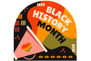 Clip art that says "Black History Month"
