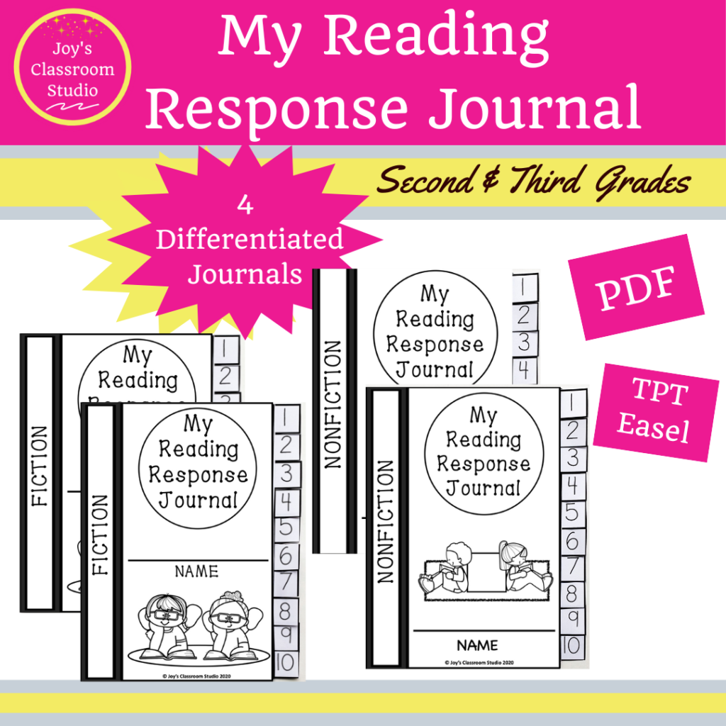 Reading Response Journals Second and Third Grades 4 differentiated journals