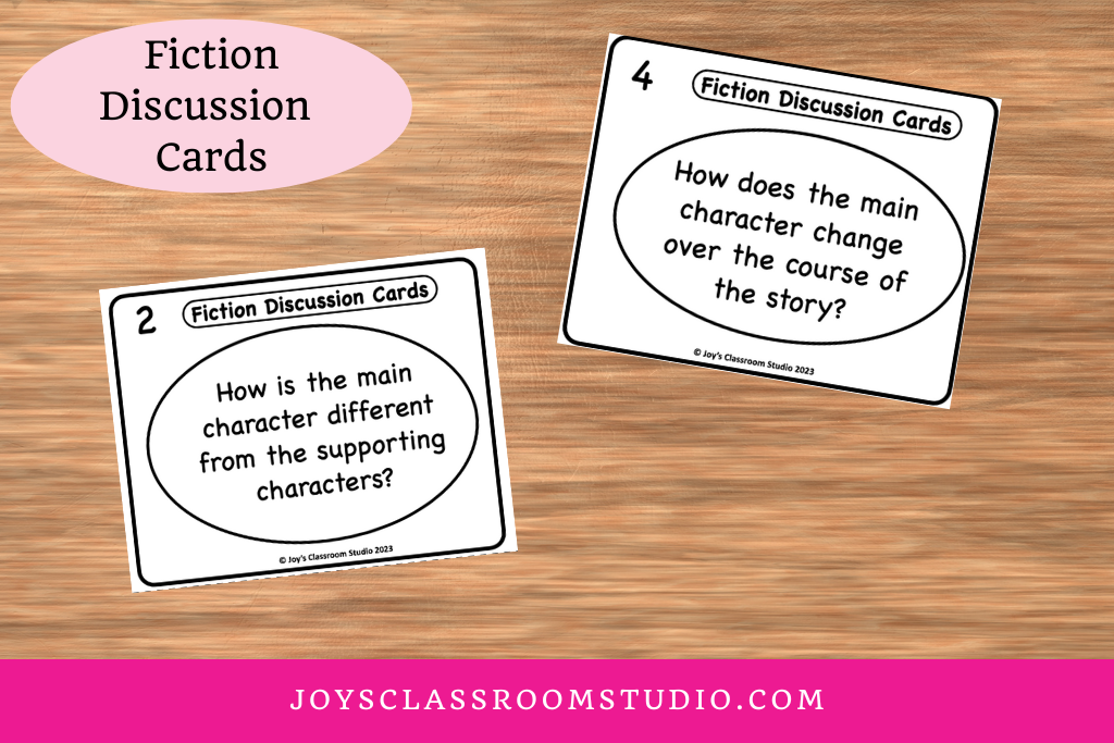 Picture of sample fiction discussion cards