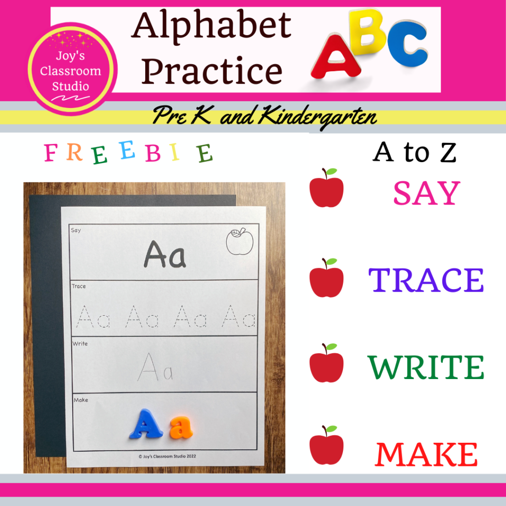 Free Alphabet Practice Worksheets from A to Z