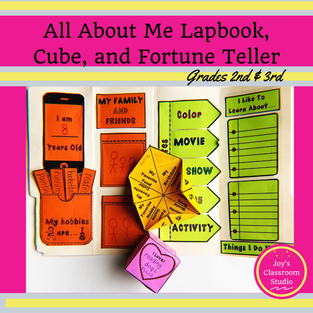 All About me Lapbook, Cube, and Fortune Teller